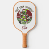 Dit is het seizoen. Funny Pickleball Gezegde Kerst Pickleball Paddle (Voorkant)