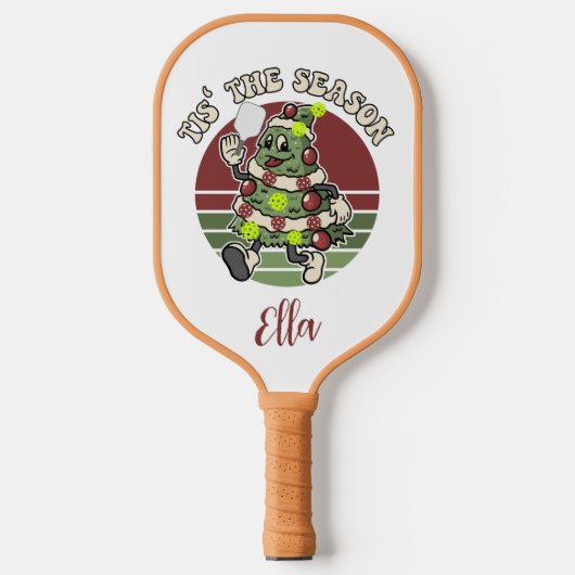 Dit is het seizoen. Funny Pickleball Gezegde Kerst Pickleball Paddle (Voorkant)