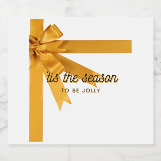 Dit is het seizoen gouden mousserende wijn label sparkling wijnetiket (Enkel label)