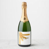 Dit is het seizoen gouden mousserende wijn label sparkling wijnetiket (Voorkant)