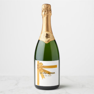 Dit is het seizoen gouden mousserende wijn label sparkling wijnetiket