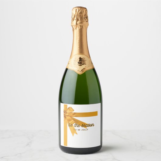 Dit is het seizoen gouden mousserende wijn label sparkling wijnetiket (Voorkant)