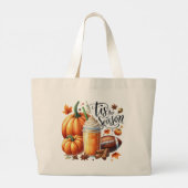 Dit is het seizoen grote Canvas tas (Achterkant)