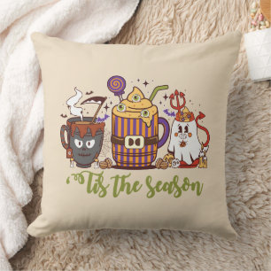 "Dit is het seizoen Halloween koffie Kussen