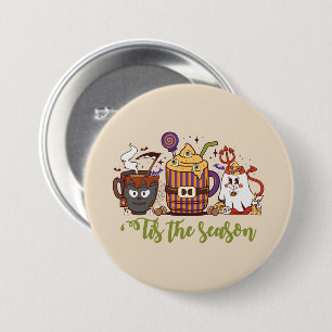"Dit is het seizoen Halloween koffie Ronde Button 7,6 Cm