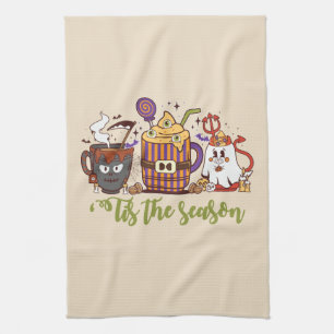 "Dit is het seizoen Halloween koffie Theedoek