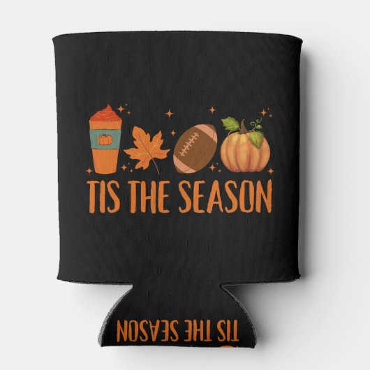 Dit is het seizoen Herfst herfst Halloween Blikjeskoeler (Achterkant)