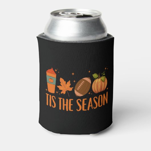 Dit is het seizoen Herfst herfst Halloween Blikjeskoeler (Blikje Achterkant)