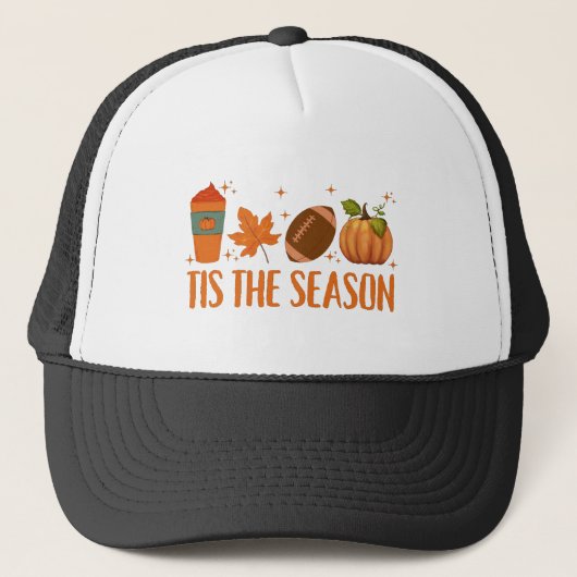 Dit is het seizoen Herfst herfst Halloween Trucker Pet (Voorkant)