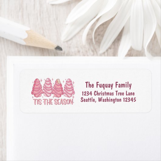 Dit is het seizoen kerst mailing retour adres etiket (Insitu)