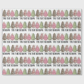 Dit is het seizoen kerstboom taarten vakantie cadeaupapier (Vlak)