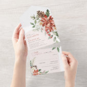 Dit is het seizoen | kerstbruiloft all in one uitnodiging (Afscheurbaar)