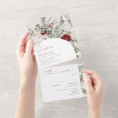 Dit is het seizoen | kerstbruiloft all in one uitnodiging (Afscheurbaar)