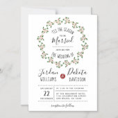 Dit is het seizoen | kerstbruiloft magnetische uitnodiging (Voorkant)