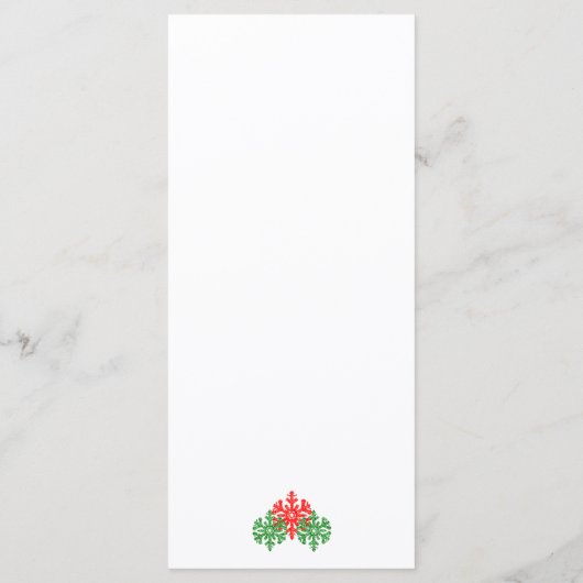 Dit is het seizoen Kerstbruiloft Menu (Achterkant)