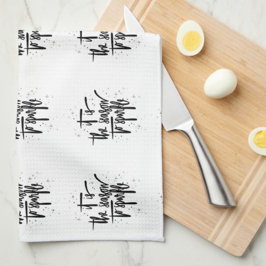** DIT IS HET SEIZOEN ** KERSTKEUKENHANDDOEK SPARK THEEDOEK (Quarter Fold)