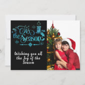 Dit is het Seizoen/Kerstmis Gezegde/2-zaadfoto/ Feestdagenkaart (Voorkant)