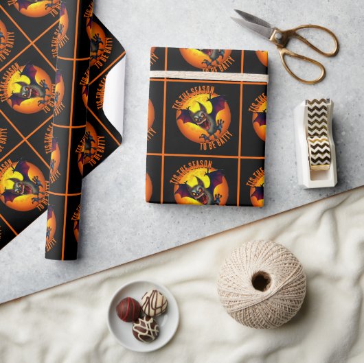 Dit is het seizoen om Batty Vampire Bat te zijn Cadeaupapier (Crafts)