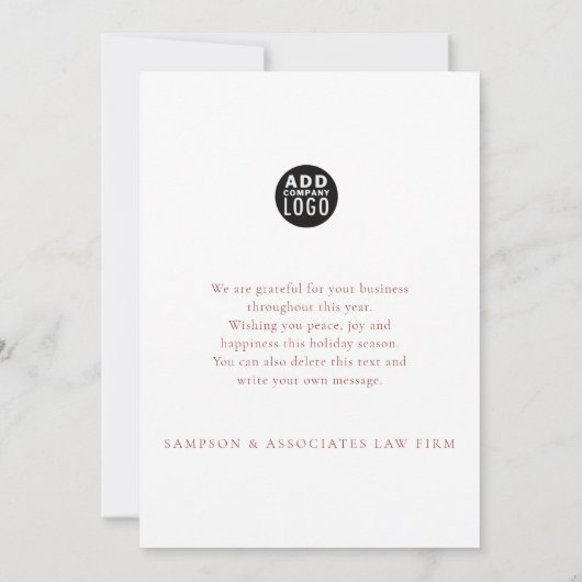 'Dit is het seizoen om dankbaar te zijn | Zakelijk Kaart (Achterkant)