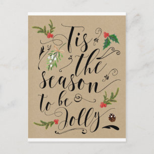 Dit is het seizoen om een vrolijke kerstkaart te z feestdagenkaart