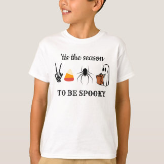 Dit is het seizoen om griezelig Halloween kinderen T-shirt