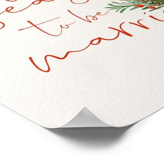 Dit is het seizoen om te trouwen Kerstmis bruiloft Poster (Hoek)