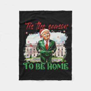 Dit is het seizoen om thuis te zijn Witte Huis Tru Fleece Deken