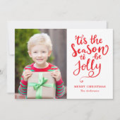 Dit is het seizoen om vrolijke kerstfoto's te make feestdagenkaart (Voorkant)