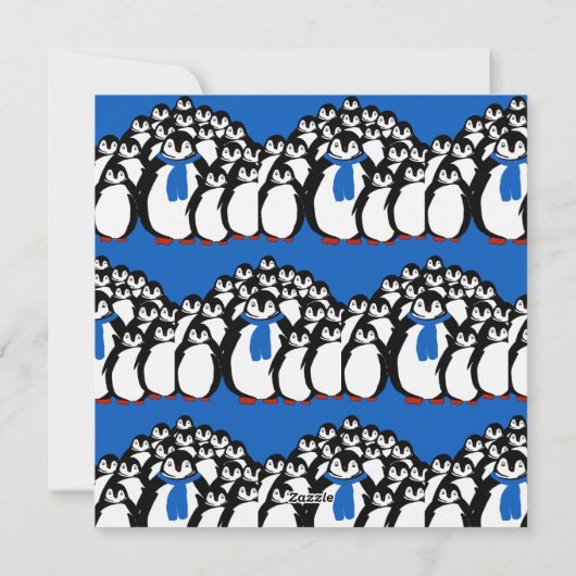 Dit is het seizoen Penguin kerstfeest uitnodiging (Achterkant)