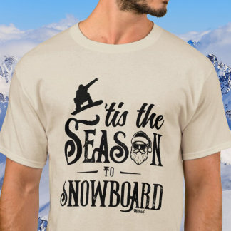 Dit is het seizoen Snowboard Santa Graphic Mannen T-shirt