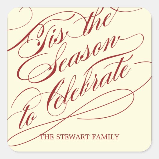 Dit is het seizoen vakantie cadeau Stickers (Voorkant)