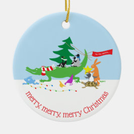 Dit is het seizoen van de dieren keramisch ornament