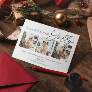 Dit is het seizoen van de juffrouw   Fotocollage Feestdagenkaart