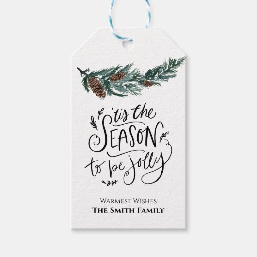 Dit is het seizoen van de juffrouw | Waterverf pij Cadeaulabel (Voorkant)