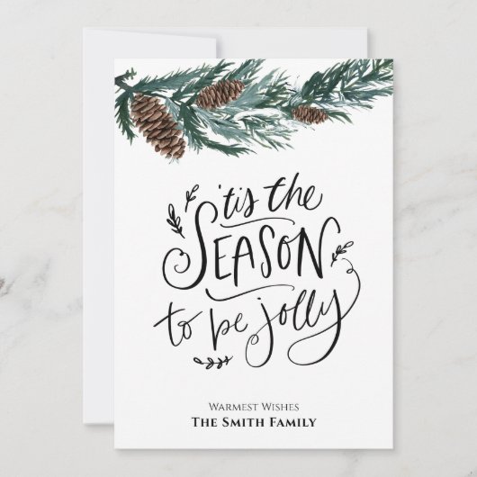 Dit is het seizoen van de juffrouw | Waterverf pij Feestdagenkaart (Voorkant)