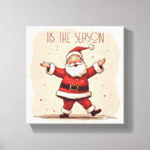 Dit is het seizoen van de Kerstman Canvas Afdruk