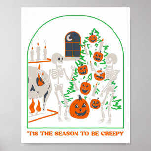 Dit is het seizoen van de kreukachtige skeleton Pu Poster