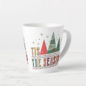 Dit is het seizoen van de moderne kersttypografie latte mok (Rechterhoek)