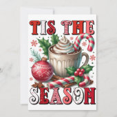 Dit is het seizoen van de retro kerstman feestdagenkaart (Voorkant)