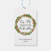Dit is het seizoen van Jolly Holiday Script Cadeaulabel (Voorkant)