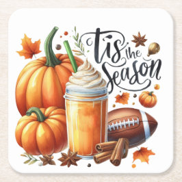 Dit is het seizoen vierkante kartonnen onderzetter