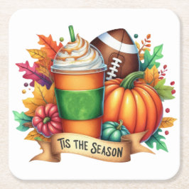 Dit is het seizoen vierkante kartonnen onderzetter