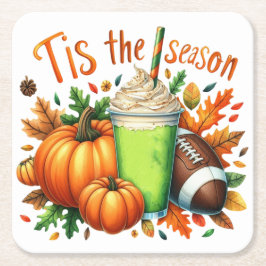 Dit is het seizoen vierkante kartonnen onderzetter