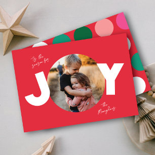 'Dit is het seizoen voor Joy Circle Foto Vakantie Feestdagenkaart