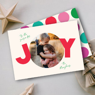 'Dit is het seizoen voor Joy Circle Foto Vakantie Feestdagenkaart
