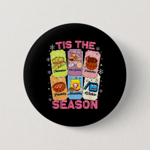 Dit is het seizoen Xmas Kaart Mexican Christmas Pa Ronde Button 5,7 Cm