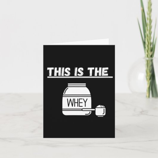 Dit is het Whey Gym Design Kaart (Voorkant)