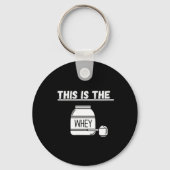 Dit is het Whey Gym Design Sleutelhanger (Voorkant)