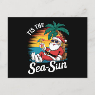 Dit is het Zee Sun Santa Beach Kerst in juli Briefkaart