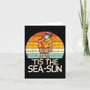 Dit is het Zee Sun Santa Sunset Retro Kerstmis in  Kaart